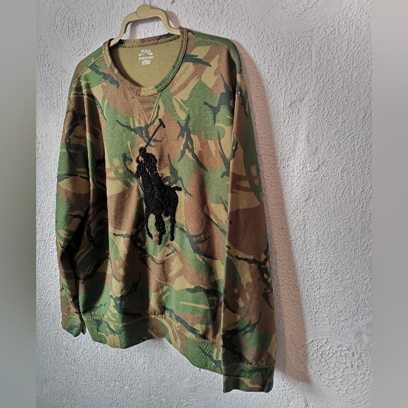 Big Pony Polo Ralph Lauren Camo Sweatshirt Size XXL - Picture 2 of 13
